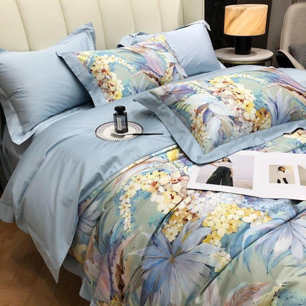 Hortensia Haven – Luxueuze Dekbedovertrekset van Egyptisch Katoen