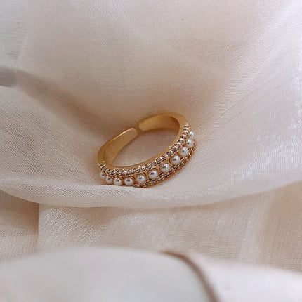 Elegante Gouden Ring met Parel - Martina
