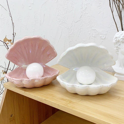 ShellGlow Lamp – Elegante Schelpen Verlichting met Parel