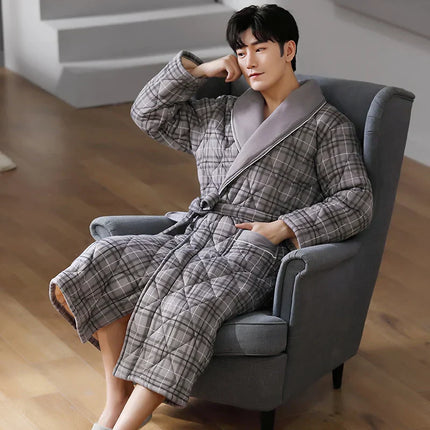 CozyLayer Robe - Luxe 3-Lagen Winterbadjas voor Stijl en Comfort