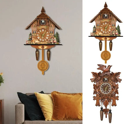Vintage Chic Houten Koekoeksklok – Een Tijdloze Aanwinst voor Jouw Interieur