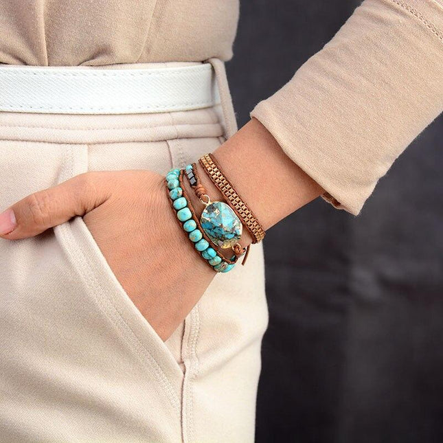 Elara Armband - Rustgevende Turkoois Energie Wrap