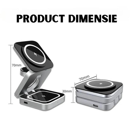 Infinite Power - 3-in-1 Draadloze Oplader voor Smartphones