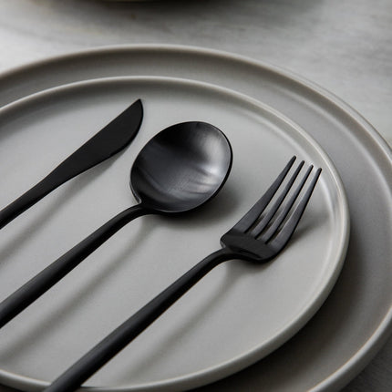 Minimalistisch Luxe Bestekset – 20-delig, Titanium & Roestvrij Staal