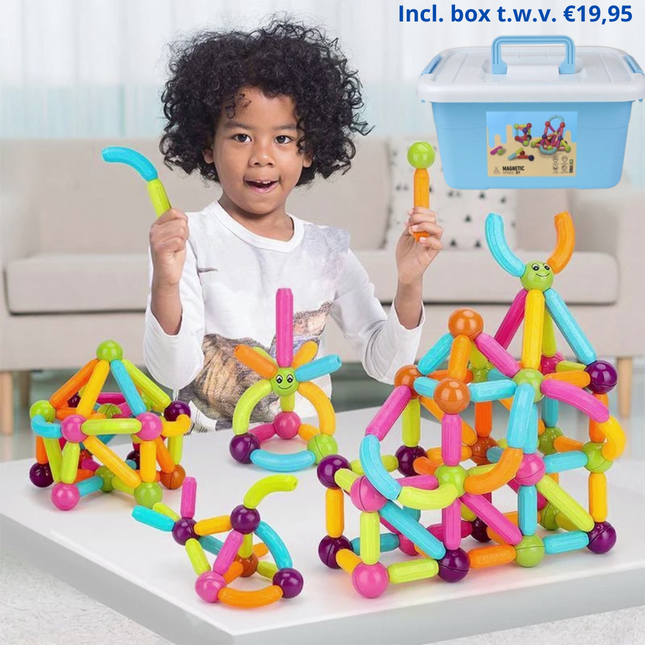 MagicBlocks Toy – Creatief Magnetisch Speelgoed met Opbergbox