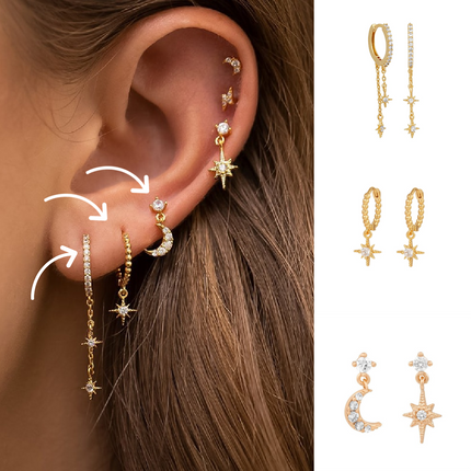 StarGlow Earrings - Magische Oorbellen met Sterrenontwerp