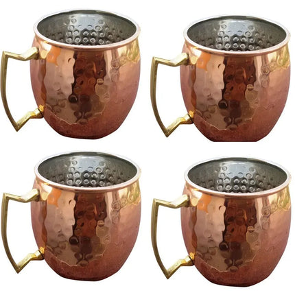 ChillCopper – Set van Gehamerde Koperen Mokken