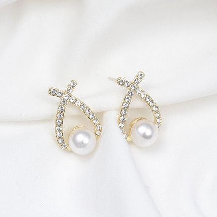 Elegante Glitter en Parels Oorbellen - Marie