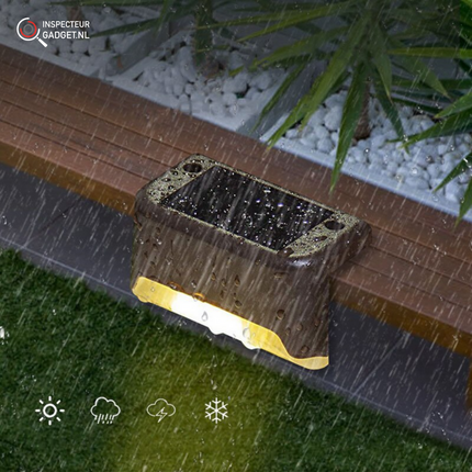 Draadloze LED Solar Muurlampen Deluxe - Creëer de perfecte sfeer in jouw tuin!
