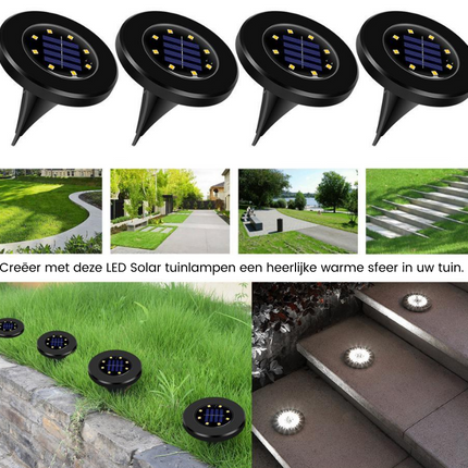 LED Solar Tuinlampen Deluxe (Black editie)  - Creëer een heerlijke sfeer in uw tuin!
