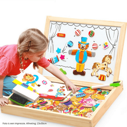DrawPlay Board - Creatief Houten Magnetisch Krijtbord