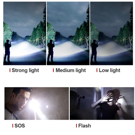 LumiBeam Zaklamp - Krachtige Oplaadbare LED Zaklamp