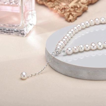 PearlGlow Bracelet - Elegante Zilveren Armband