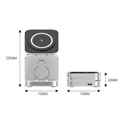 PowerFlex 3-in-1 Laadstation - Magnetisch & Opvouwbaar Opladen