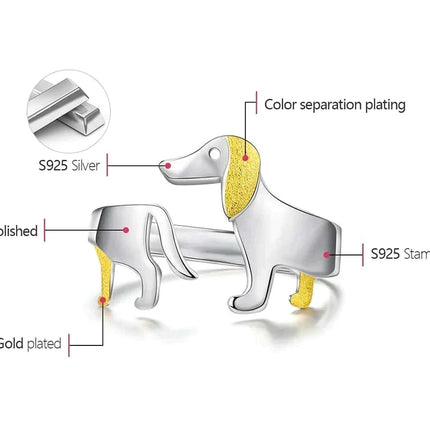 Schattige Teckel Ring - Perfect voor de Dierenvrienden!