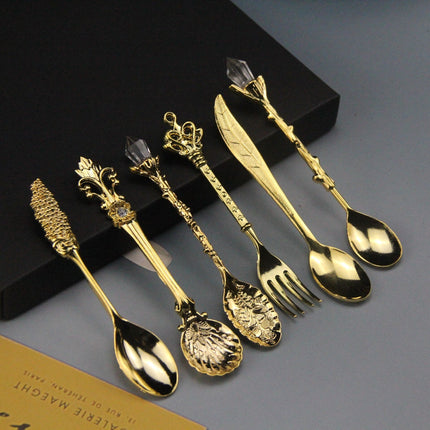 Vintage Gegraveerde Theelepel – Klassieke Elegantie voor Jouw Tafel