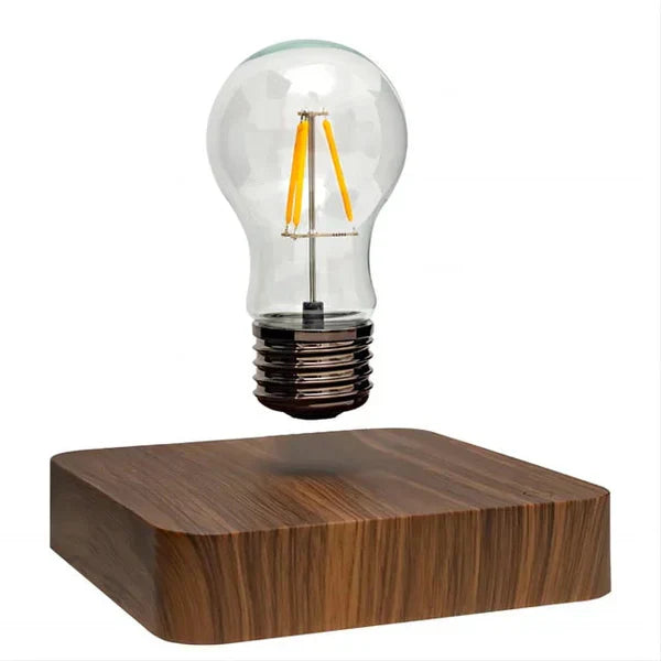 LevitaLux - Walnoot Gloeilamp met Vloeiende Basis