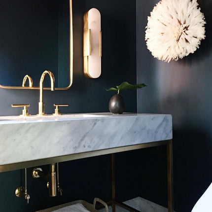 Elegante Melange - Handgemaakte Alabaster Wandlamp