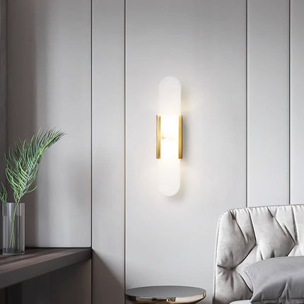 Elegante Melange - Handgemaakte Alabaster Wandlamp