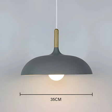 Scandinavische Elegantie: Luxe Eiken Plafondlamp met LED Verlichting