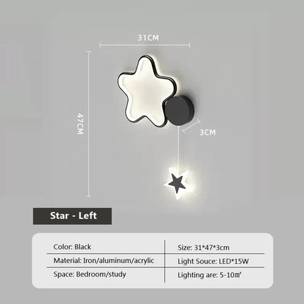 LumiDroom - Magische Wandlamp met Sterren en Maan
