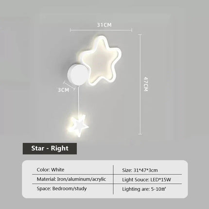 LumiDroom - Magische Wandlamp met Sterren en Maan