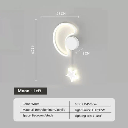 LumiDroom - Magische Wandlamp met Sterren en Maan