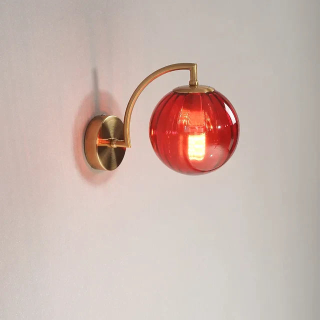 Nordic Glas Vägglampa - Elegant Skandinavisk Vägglampa i Glas med Varm LED-Ljus