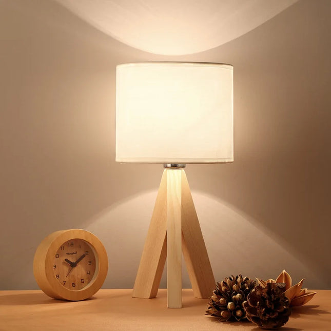 Wood Opaline - Moderne Houten Driepoot Tafellamp