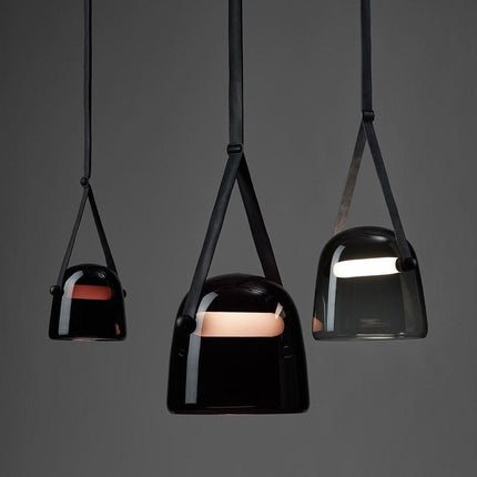 LunaMona Plafondlamp - Moderne Hanglamp van Metaal en Glas