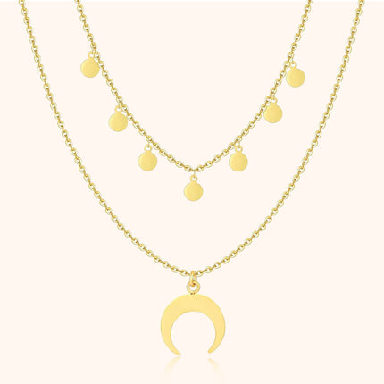 Dazzling Luna Double Necklace