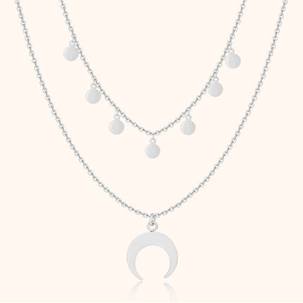 Dazzling Luna Double Necklace