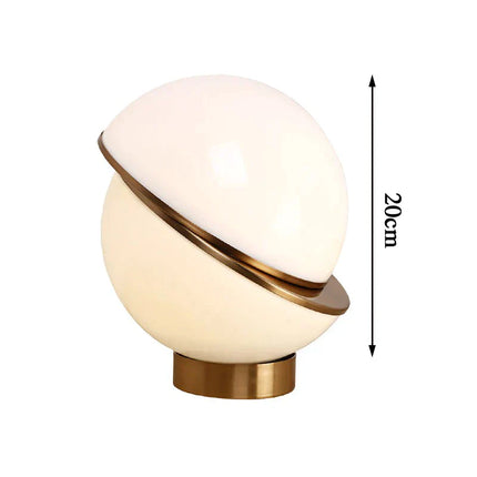 Scandinavische SnowGlobe Lamp – Elegante Witte Bolvorm