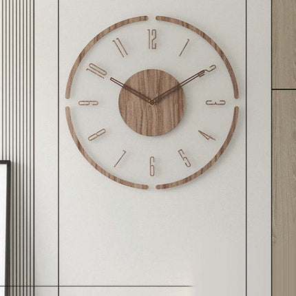NatureTime - Rustieke Houten Wandklok van 35 cm