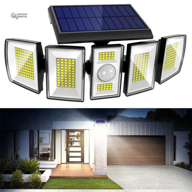 Draadloze LED Solar Bewakingslamp - 100% Zonne-energie!