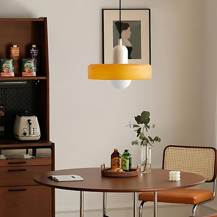 Celeste Élégance - Stijlvolle Hanglamp van Metaal & Glas