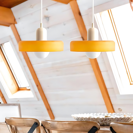 Celeste Élégance - Stijlvolle Hanglamp van Metaal & Glas