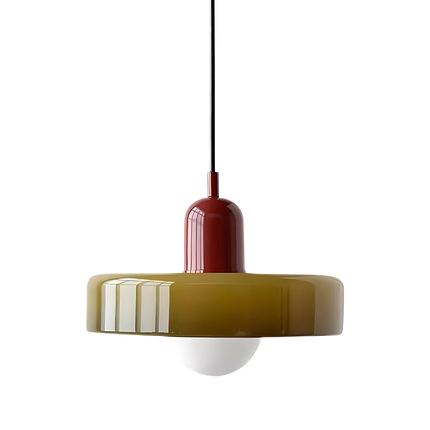 Celeste Élégance - Stijlvolle Hanglamp van Metaal & Glas