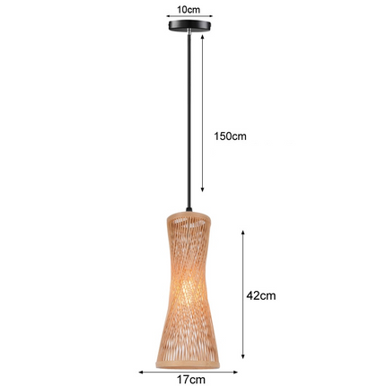 BambooLife Hanglamp - Handgeweven Bamboe Lampenkap voor een Warm Interieur