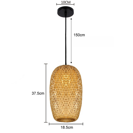 BambooLife Hanglamp - Handgeweven Bamboe Lampenkap voor een Warm Interieur
