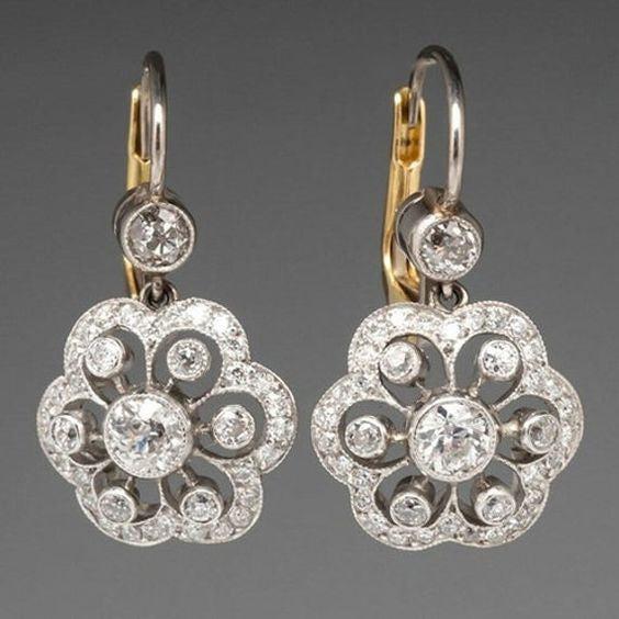 Stijlvolle Vintage Kristal Mandala Oorbellen - Amaris Edition