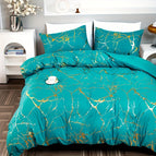Groen / Set van 2 delen 135x200cm (bevat 1 dekbedovertrek 135x200cm + 1 kussensloop 50x75cm)