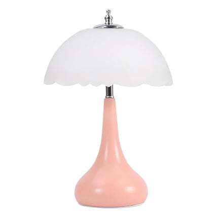 Eleganza Luxe Tafellamp – Tijdloze Paddenstoelvorm met LED Dimfunctie in Zachte Kleuren