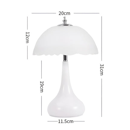 Eleganza Luxe Tafellamp – Tijdloze Paddenstoelvorm met LED Dimfunctie in Zachte Kleuren