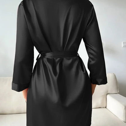 ChicWrap Morning Gown - Luxe Glacé Zijde Ochtendjurk