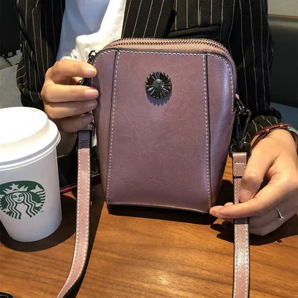 LeatherVibe - Elegante Leren Crossbody Tas
