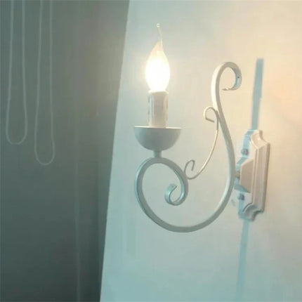 LuminousEra - Witte Muurlamp met E14 Kaarslicht