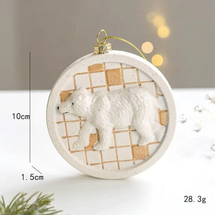 CharmingSnow Kerstdecoratie – Betoverende Keramische Kersthangdecoratie