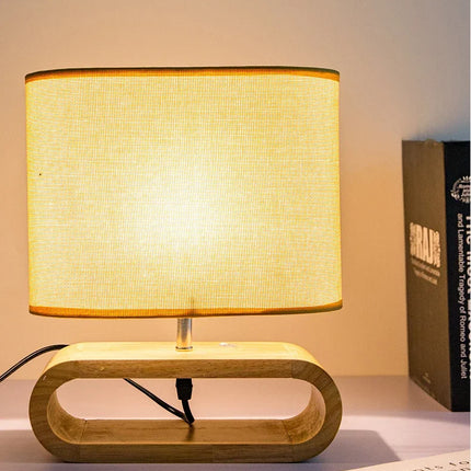 ZenHout - Serene Houten Bureau Verlichting voor Ontspanning