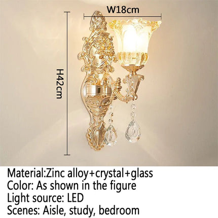 CrystalElegance - Stijlvolle Kristallen Wandlamp voor Huisdecoratie